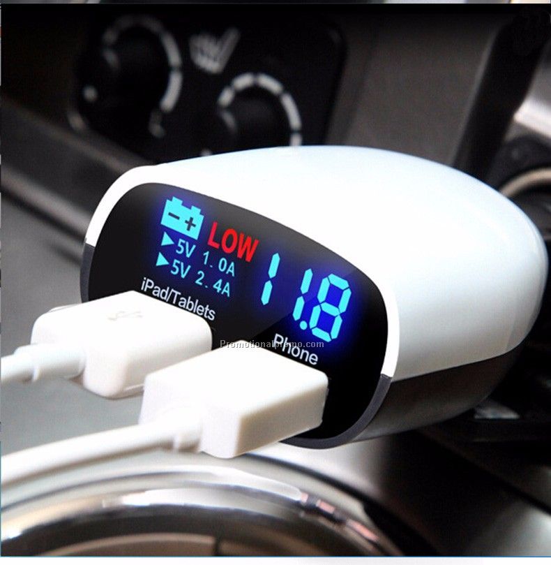 Universal Car Charger 3.4A Car Voltage Monitoring Display LED Player Screen Photo 2