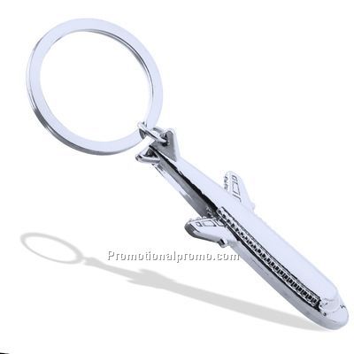 Metal Plane Shape Key Ring Photo 2