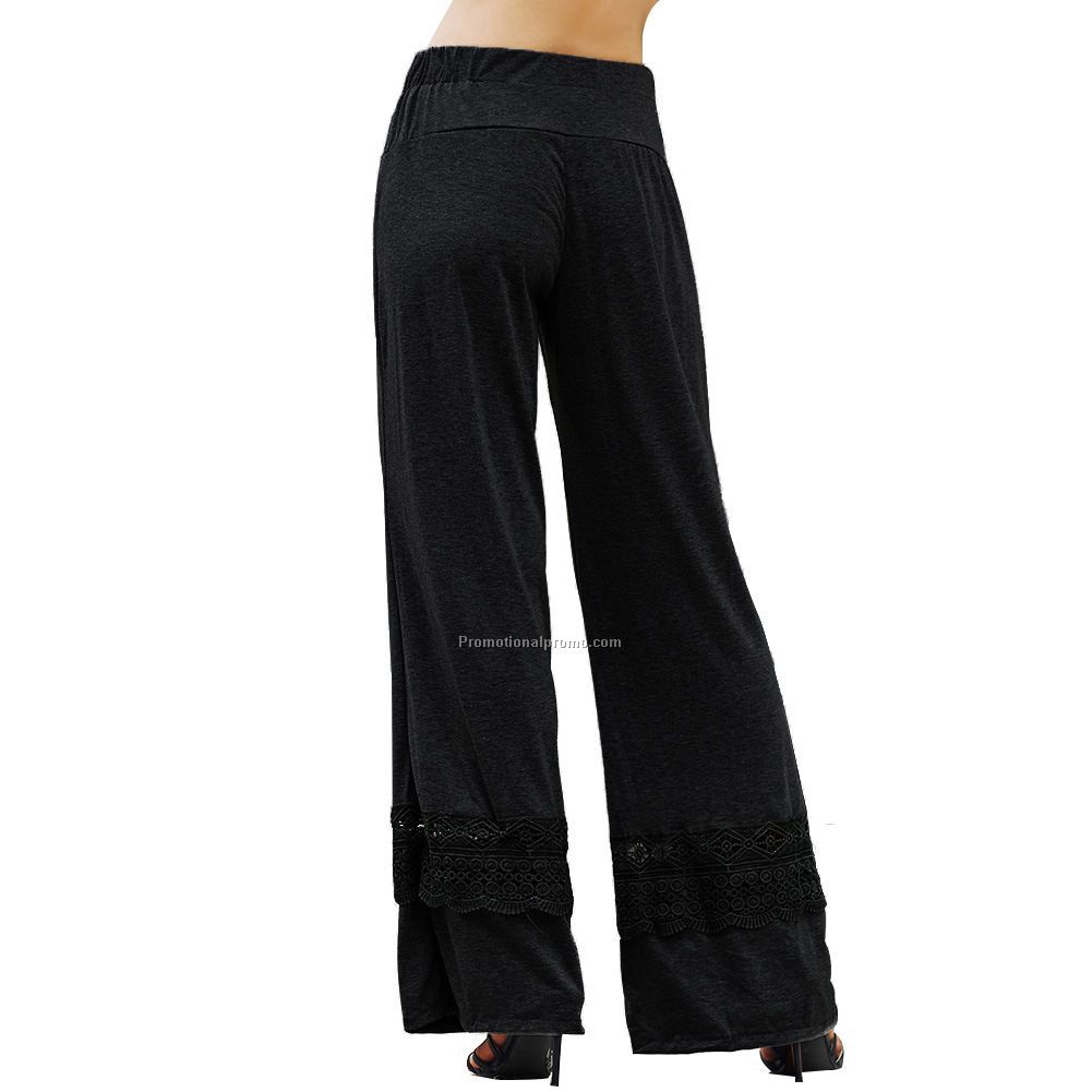 Hot sale wide-legged lace pants trousers Photo 2