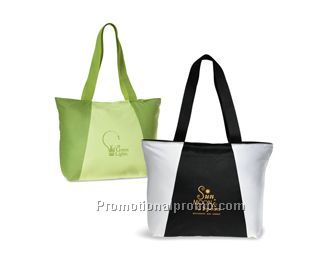 Color Block Tri-Panel Tote