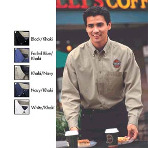 Golf shirt- Port Authority39200- Long Sleeve Twill Shirt with Wrinkle and Soil Resistance.