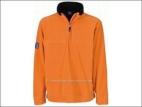 Hole 1/2 zip fleece sweater. Borstzak...