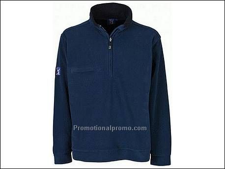 Hole 1/2 zip fleece sweater. Borstzak...