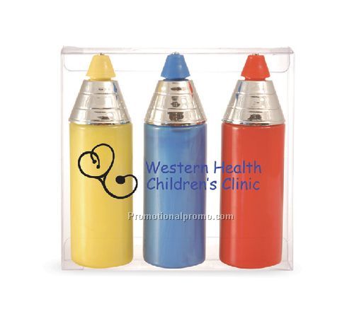 3 Pack Crayon Shaped Finger Paint Bubble Bath